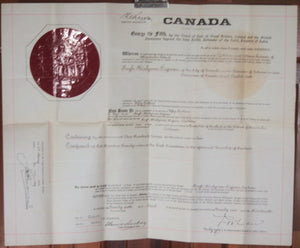 1929 Canada Federal Indian Land Sale Manitoulin Island (ON)