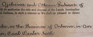 1929 Canada Federal Indian Land Sale Manitoulin Island (ON)