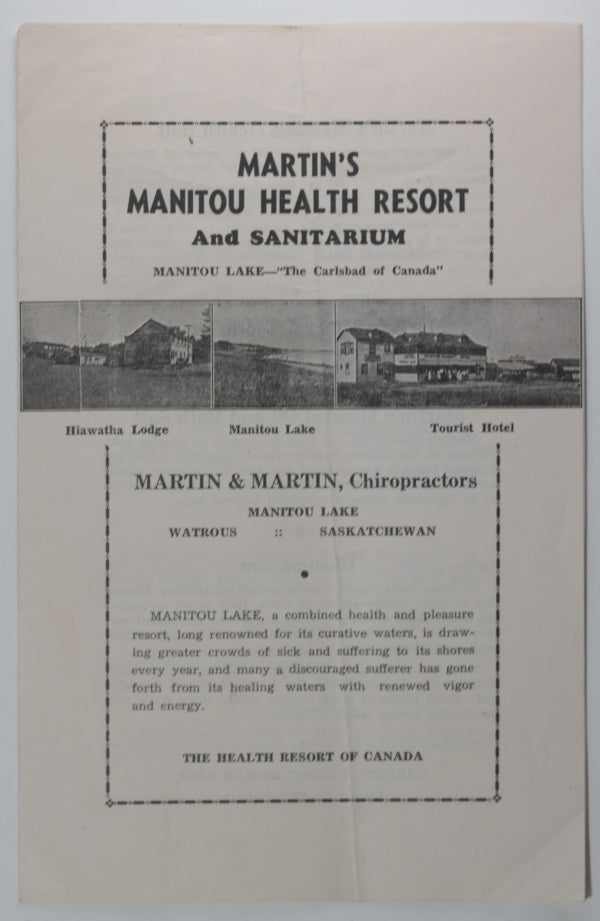 c. 1940s Canada Watrous Saskatchewan Martin's Health Resort