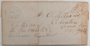 1838 USA letter from Buffalo NY to Clinton NY, legal matter