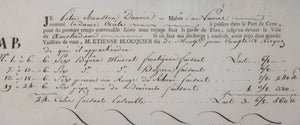 1791 France connaissement maritime vin, Cette à Amsterdam