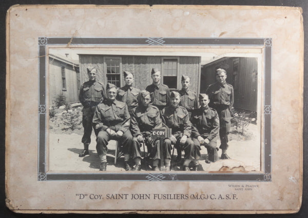 WW2 Canada N.B. group photo Saint John Fusiliers (M.G.) C.A.S.F.