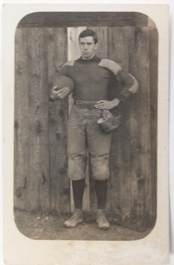 c. 1904-1915 USA/Canada photo postcard of football player