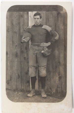 c. 1904-1915 USA/Canada photo postcard of football player