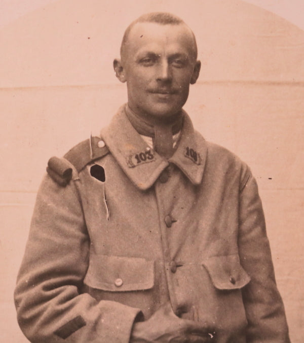 Guerre 14-18 France carte postale photo soldat 103e Régt. (1914-15)