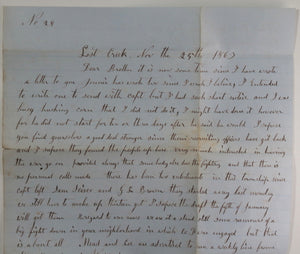 1863 Civil War USA letter Ohio to 111th OVI East Tennessee