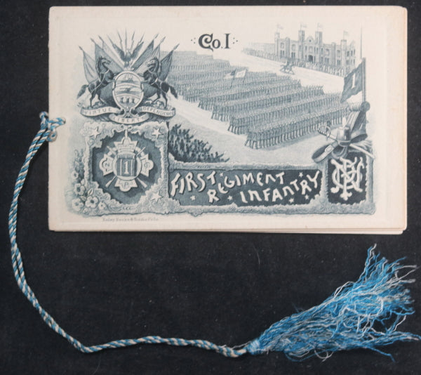 1889 USA Philadelphia 1st Regiment Infantry National Guard Dance Card 