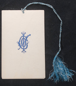 1889 USA Philadelphia 1st Regiment Infantry National Guard Dance Card 