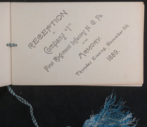1889 USA Philadelphia 1st Regiment Infantry National Guard Dance Card 