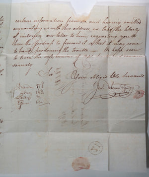 1797 Portugal letter to Richard Codman American merchant in Paris