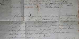 1804 France ex. négociant de St Domingue pour négociant Philadelphie