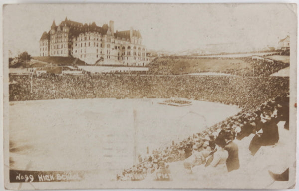 c.1911  USA photo postcard Roosevelt speaking Tacoma WA school stadium