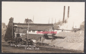 c.1909 Canada photo postcard City of Cobalt Silver Mine, Cobalt ON