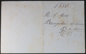 1880 India Bangalore Royal Artillery Mess (UK) Bordeaux cognac order