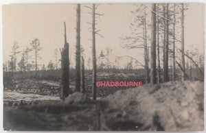 WW1 France photo postcard view of frontline trenches