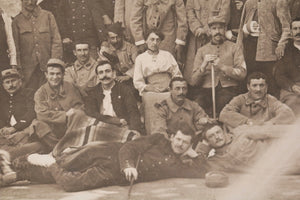 Guerre 14-18 France, carte postale photo soldats blessés l'hôpital