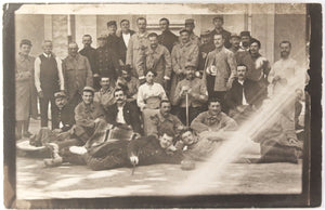 Guerre 14-18 France, carte postale photo soldats blessés l'hôpital