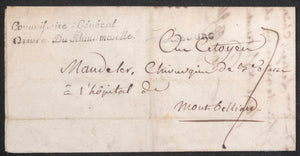 1797 France lettre de Percy fameux chirurgien en chef militaire