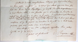 1798 France Lyon certificat enregistrement 85e demi B. Armée Orient