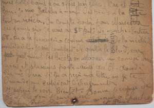 1918 Tunisie carte postale soldat coloniale 'Cafard', retour en France