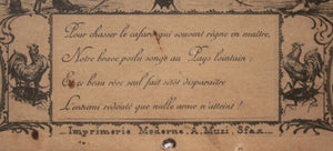 1918 Tunisie carte postale soldat coloniale 'Cafard', retour en France