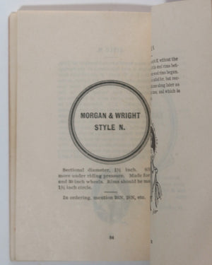 1896 USA Chicago Morgan & Wright bicycle tire catalog