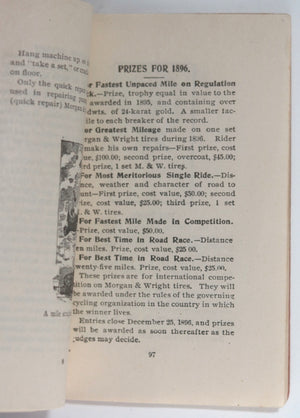 1896 USA Chicago Morgan & Wright bicycle tire catalog