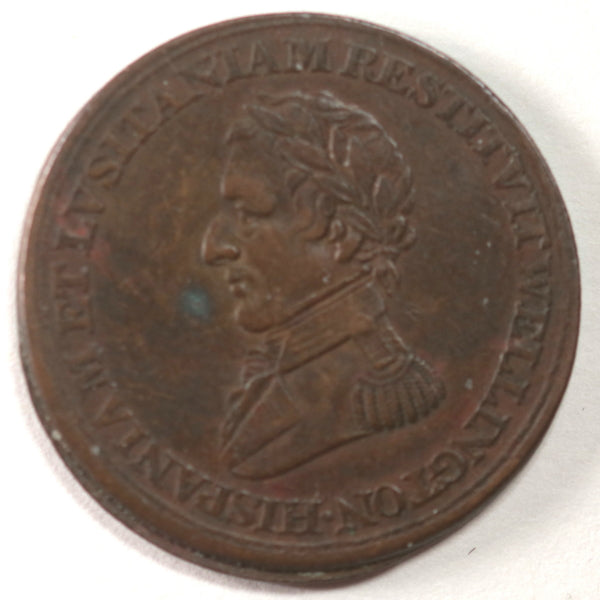  1812 Wellington Peninsula War Halfpenny Token Medallion