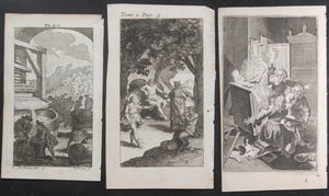 18e France lot de 10 petit planches hors‑texte