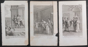18e France lot de 10 petit planches hors‑texte