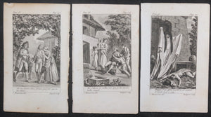 18e France lot de 10 petit planches hors‑texte