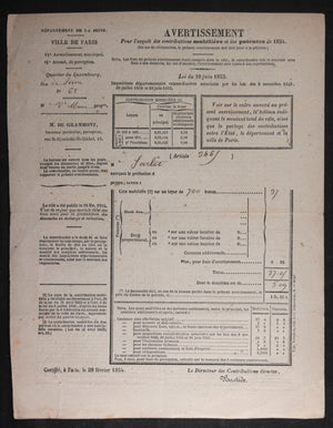 18e/19e France Metz et Paris, qt. 4 contributions foncières