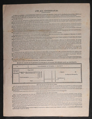 18e/19e France Metz et Paris, qt. 4 contributions foncières