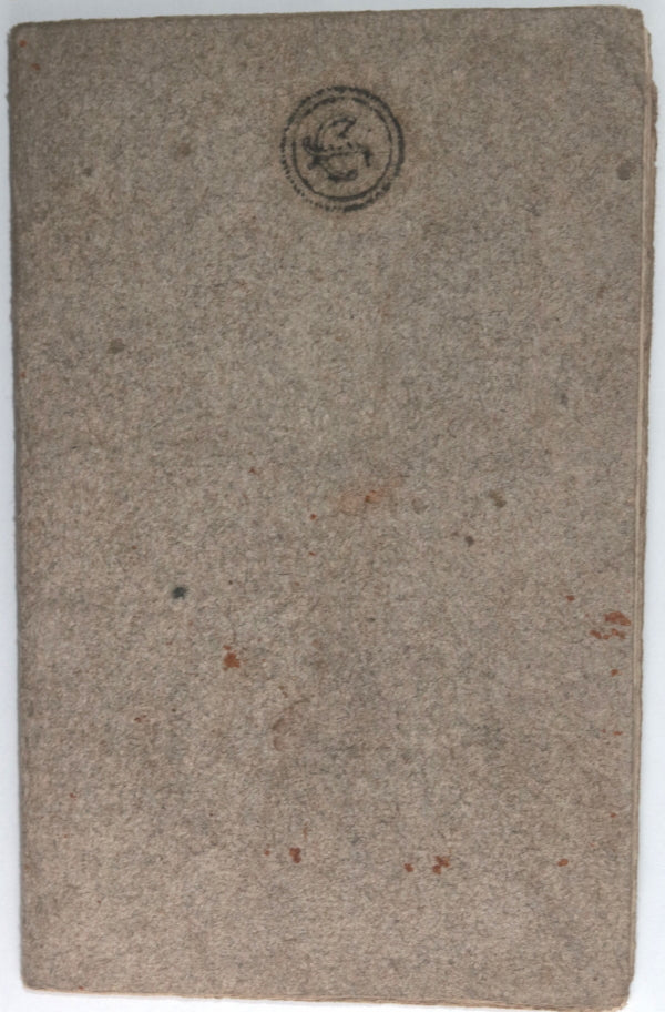 1794 Paris Révolution Section Montagne carnet de nourriture pour veuve