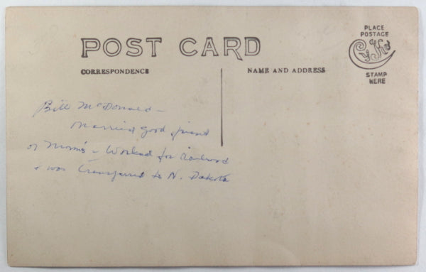 c. 1904-1910 USA RPPC photo postcard of football player #2