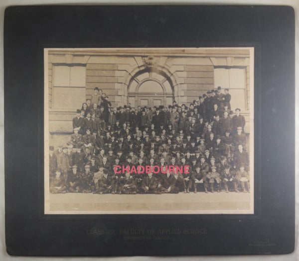 1909 Canada University of Toronto class photo Engineering