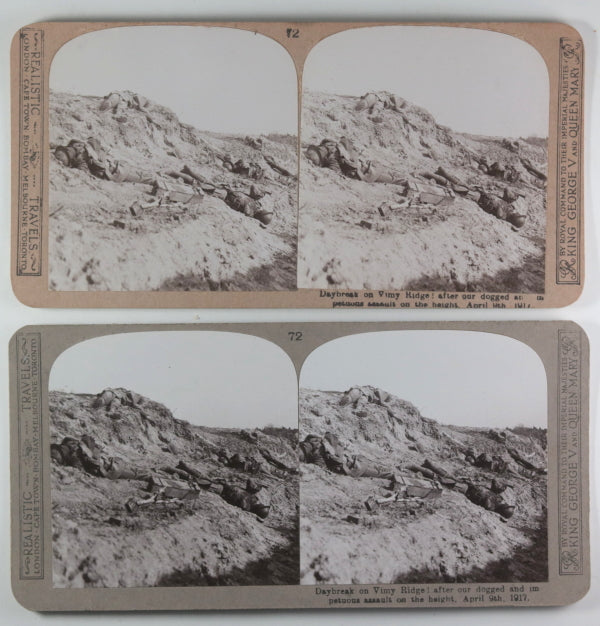 1917 France WW1 stereo photos Canadian soldiers Vimy Ridge April 7th