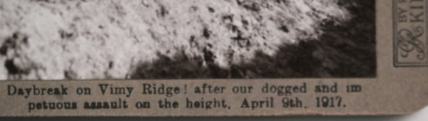 1917 France WW1 stereo photos Canadian soldiers Vimy Ridge April 7th