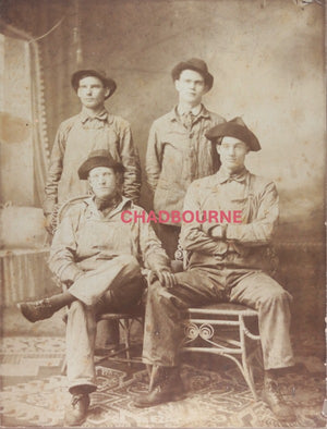 c.1910 USA set of 4 photos: Appalachia locomotive +coal miners
