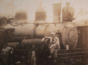 c.1910 USA set of 4 photos: Appalachia locomotive +coal miners