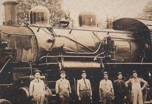c.1910 USA set of 4 photos: Appalachia locomotive +coal miners