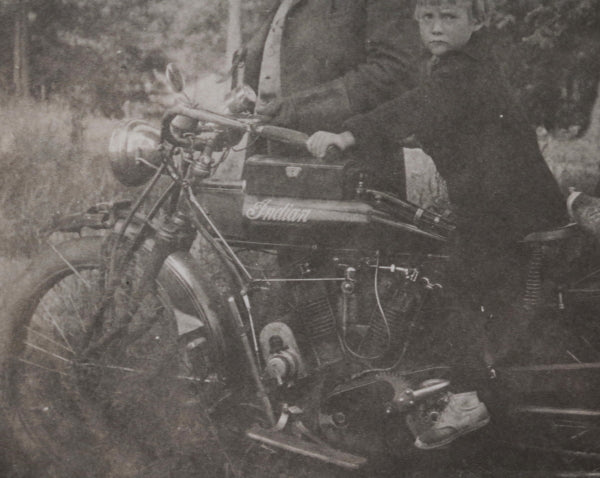 c.1908-1915 USA photo children on Indian motorcycle
