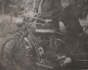 c.1908-1915 USA photo children on Indian motorcycle