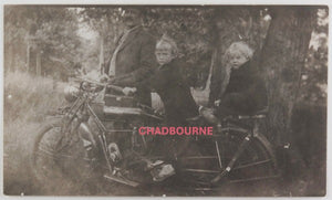 c.1908-1915 USA photo children on Indian motorcycle
