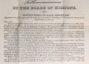 1832 USA Philadelphia letter appointment of missionary in NY state