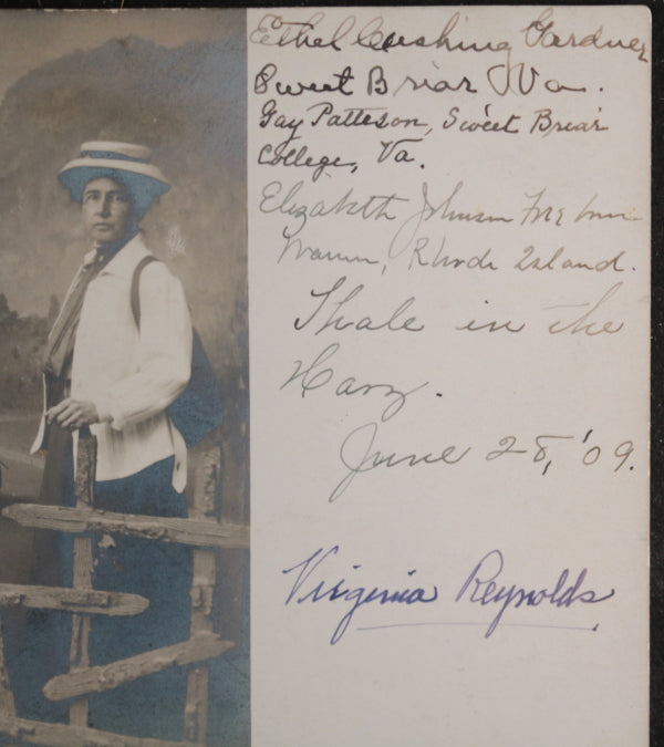 1909 Germany postcard photo American university women on tour