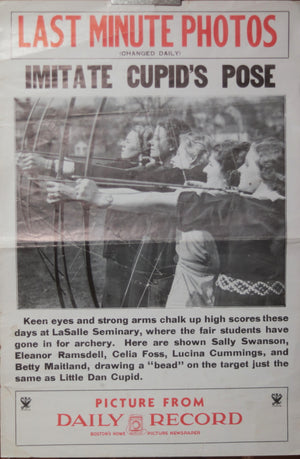 c. 1931 US poster from Boston tabloid 'Daily Record' women’s sports