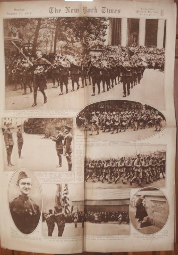 1918 USA WW1 New York Times rotogravure Picture Section August 11th 