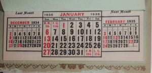 1935 USA Cattaraugus (NY) Ford Dealer calendar