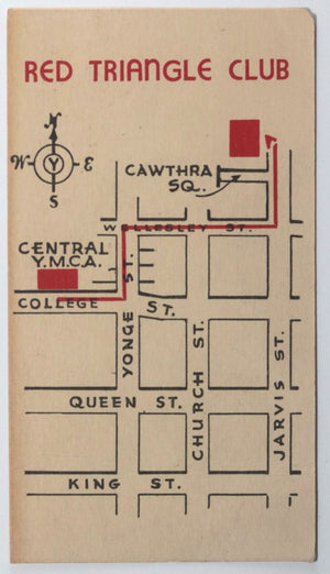 1942-45 Canada WW2 Toronto YMCA Red Triangle Club